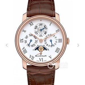 BF Blancpain VILLERET series 6659-3631 Многофункциональные механические мужские часы из розового золота.