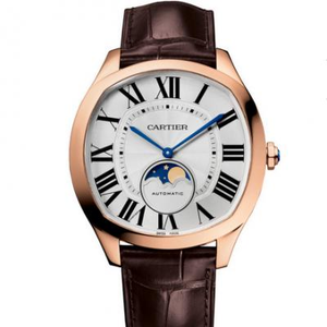 Cartier DRIVE DE CARTIER серии WGNM0008 белая пластина розовое золото луны фазы мужские часы