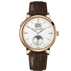 GF Lange SAXONIA MOON PHASE Саксонская серия 384.032 Большой Календарь Луна Фаза Мужская механические часы. GF Lange SAXONIA MOON PHASE Саксонская серия 384.032 Большой Календарь Луна Фаза Мужская механические часы.