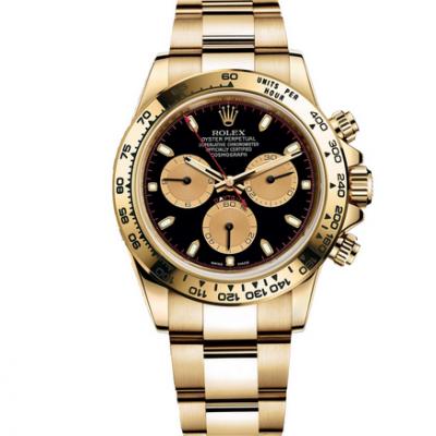 JH Factory Rolex m116508-0009 Daytona Series Chronograph Mechanical Watch (Gold) Top Replica Watch - Klicka på bilden för att stänga